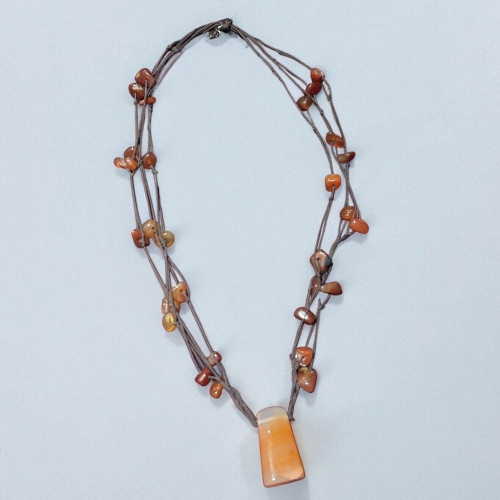 Agate Multi Strand Necklace